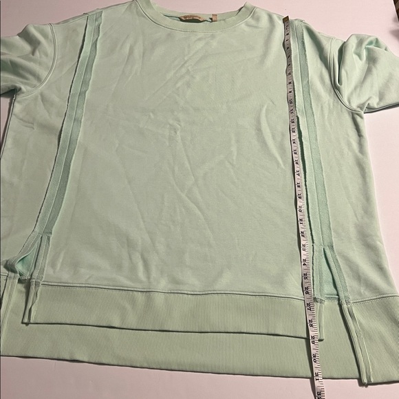 Soft Surroundings Kika French Terry Tunic Honeydew Sweatshirt Size 1X EUC - Picture 8 of 11
